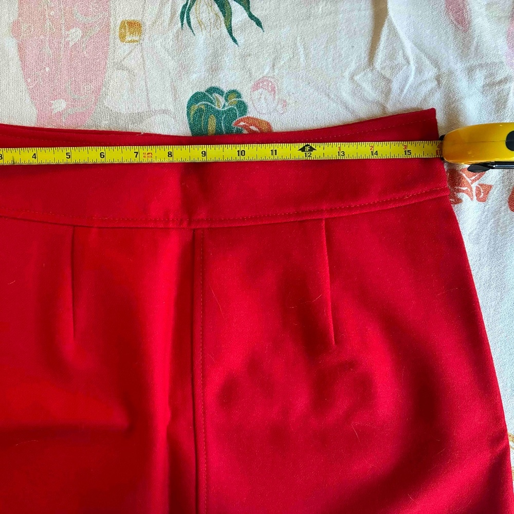 JCrew Red Wool Miniskirt (with pockets)